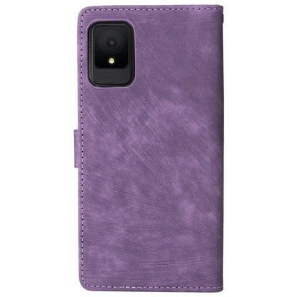 For TCL 502 Case RFID Blocking Drop-proof Wallet Phone Cover with Handy Strap
