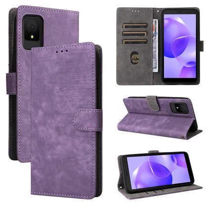 For TCL 502 Case RFID Blocking Drop-proof Wallet Phone Cover with Handy Strap
