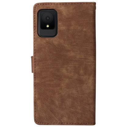 For TCL 502 Case RFID Blocking Drop-proof Wallet Phone Cover with Handy Strap