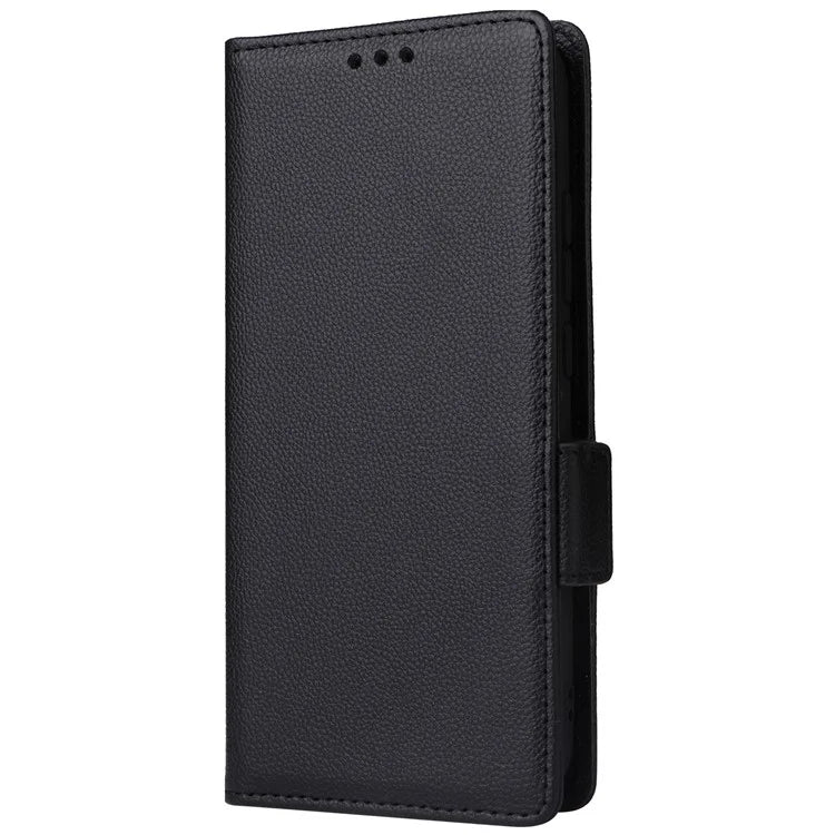 For TCL 502 Phone Cover Litchi Texture Wallet Case with Wrist Strap