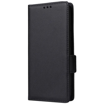 For TCL 502 Phone Cover Litchi Texture Wallet Case with Wrist Strap