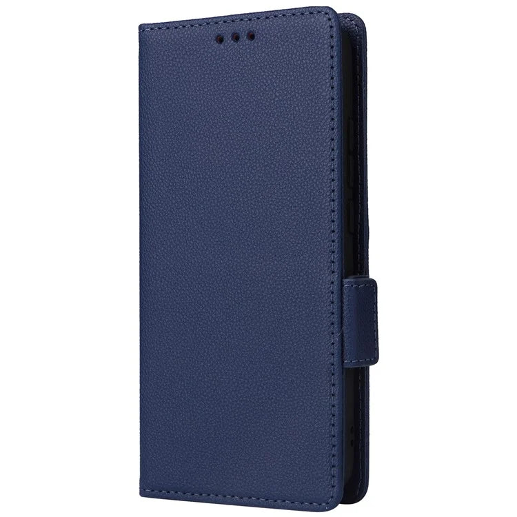 For TCL 502 Phone Cover Litchi Texture Wallet Case with Wrist Strap