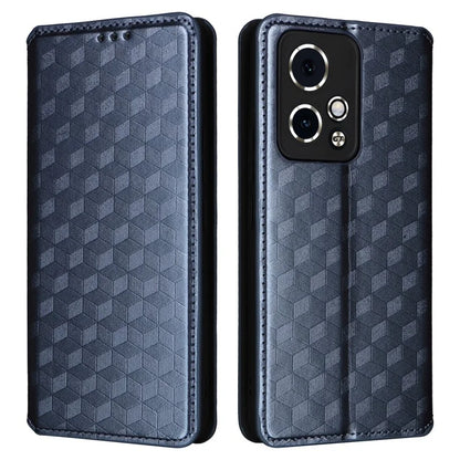 For Honor 90 GT 5G Case PU Leather+TPU 3D Rhombus Imprinted Phone Shell