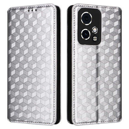 For Honor 90 GT 5G Case PU Leather+TPU 3D Rhombus Imprinted Phone Shell