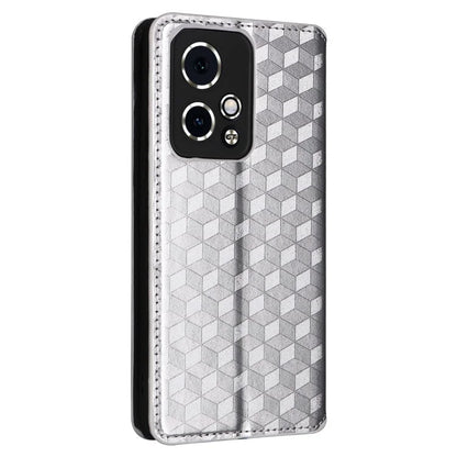 For Honor 90 GT 5G Case PU Leather+TPU 3D Rhombus Imprinted Phone Shell