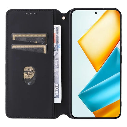 For Honor 90 GT 5G Case PU Leather+TPU 3D Rhombus Imprinted Phone Shell