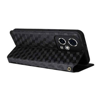 For Honor 90 GT 5G Case PU Leather+TPU 3D Rhombus Imprinted Phone Shell