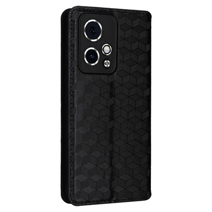 For Honor 90 GT 5G Case PU Leather+TPU 3D Rhombus Imprinted Phone Shell