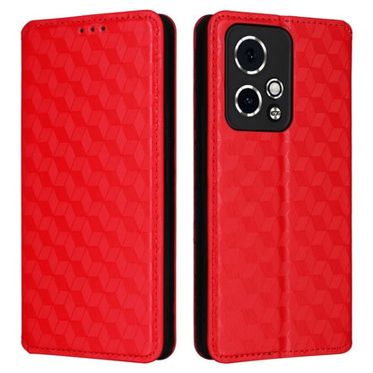 For Honor 90 GT 5G Case PU Leather+TPU 3D Rhombus Imprinted Phone Shell