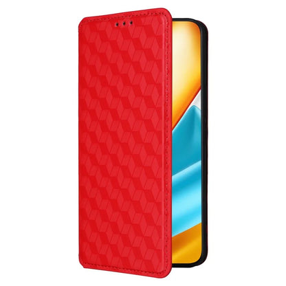 For Honor 90 GT 5G Case PU Leather+TPU 3D Rhombus Imprinted Phone Shell