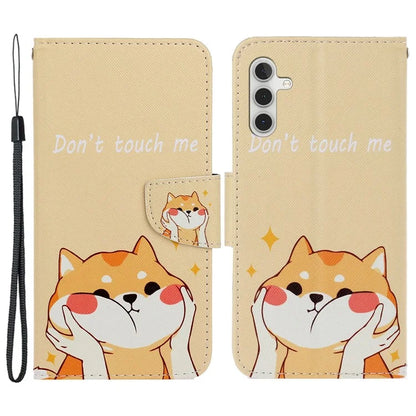 For Samsung Galaxy A25 5G (Global) (161.0 x 76.5 x 8.3mm) Case Pattern Print Cross Texture Cover