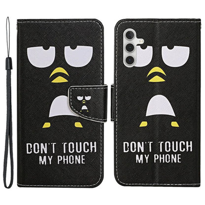 For Samsung Galaxy A25 5G (Global) (161.0 x 76.5 x 8.3mm) Case Pattern Print Cross Texture Cover