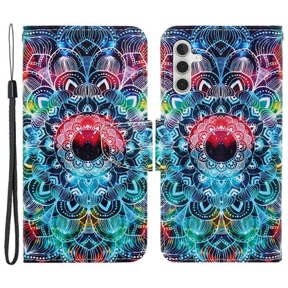 For Samsung Galaxy A25 5G (Global) (161.0 x 76.5 x 8.3mm) Case Pattern Print Cross Texture Cover