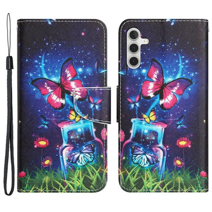 For Samsung Galaxy A25 5G (Global) (161.0 x 76.5 x 8.3mm) Magnetic Case Pattern Printing Wallet Cover
