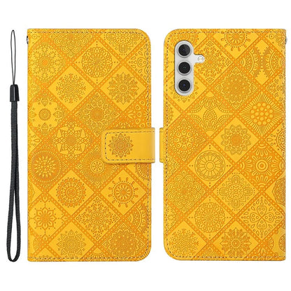 For Samsung Galaxy A25 5G (Global) (161.0 x 76.5 x 8.3mm) Wallet Case Leather+TPU Ethnic Style Cover