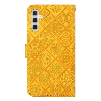For Samsung Galaxy A25 5G (Global) (161.0 x 76.5 x 8.3mm) Wallet Case Leather+TPU Ethnic Style Cover