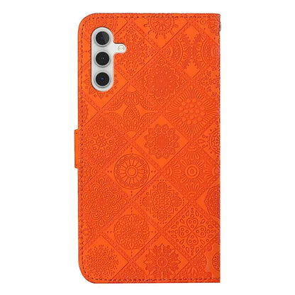 For Samsung Galaxy A25 5G (Global) (161.0 x 76.5 x 8.3mm) Wallet Case Leather+TPU Ethnic Style Cover