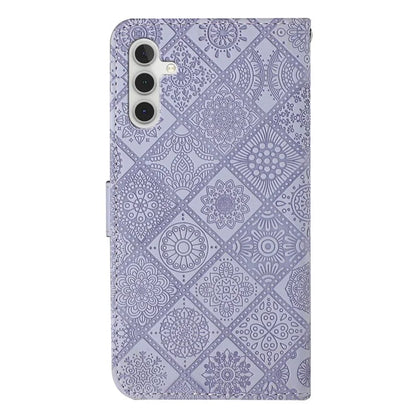 For Samsung Galaxy A25 5G (Global) (161.0 x 76.5 x 8.3mm) Wallet Case Leather+TPU Ethnic Style Cover