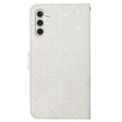 For Samsung Galaxy A25 5G (Global) (161.0 x 76.5 x 8.3mm) Wallet Case Leather+TPU Ethnic Style Cover