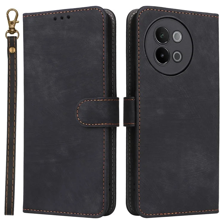 For vivo S18e 5G Leather Phone Case RFID Blocking Shockproof Flip Cover
