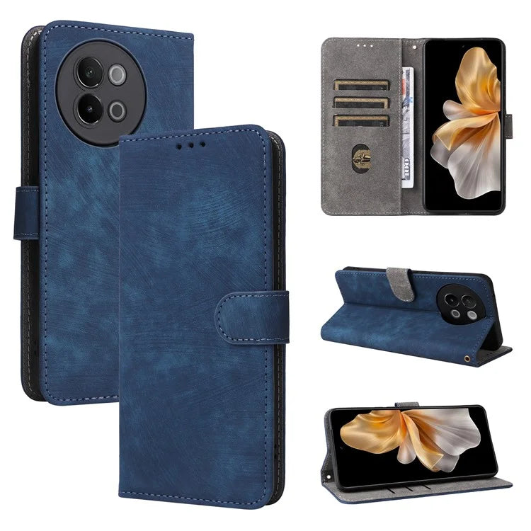 For vivo S18e 5G Leather Phone Case RFID Blocking Shockproof Flip Cover
