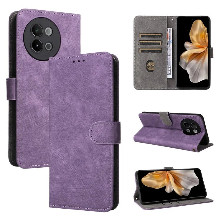 For vivo S18e 5G Leather Phone Case RFID Blocking Shockproof Flip Cover