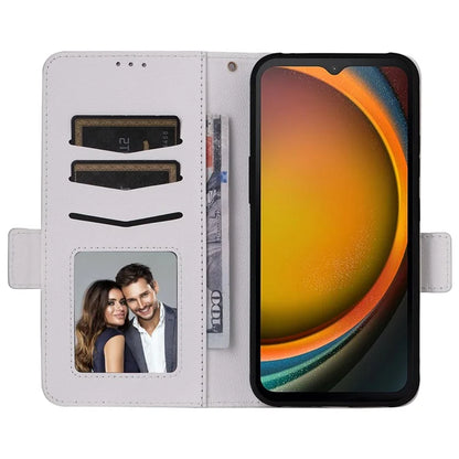For Samsung Galaxy Xcover 7 Litchi Texture Leather Case Wallet Shockproof Phone Cover