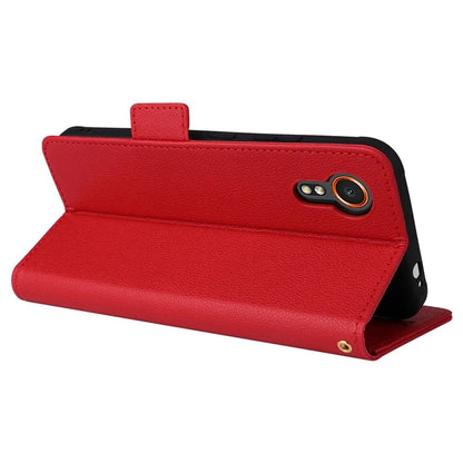 For Samsung Galaxy Xcover 7 Litchi Texture Leather Case Wallet Shockproof Phone Cover