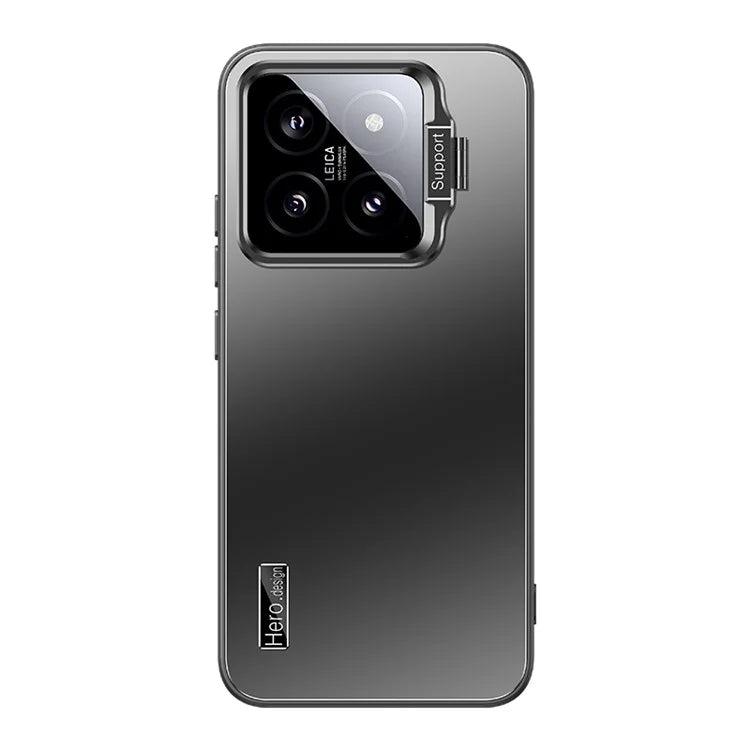 For Xiaomi 14 Case TPU+PC Anti-slip Phone Back Cover with Camera Lens Kickstand