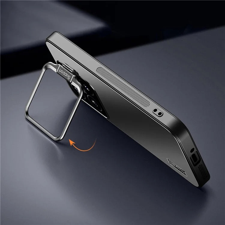 For Xiaomi 14 Case TPU+PC Anti-slip Phone Back Cover with Camera Lens Kickstand