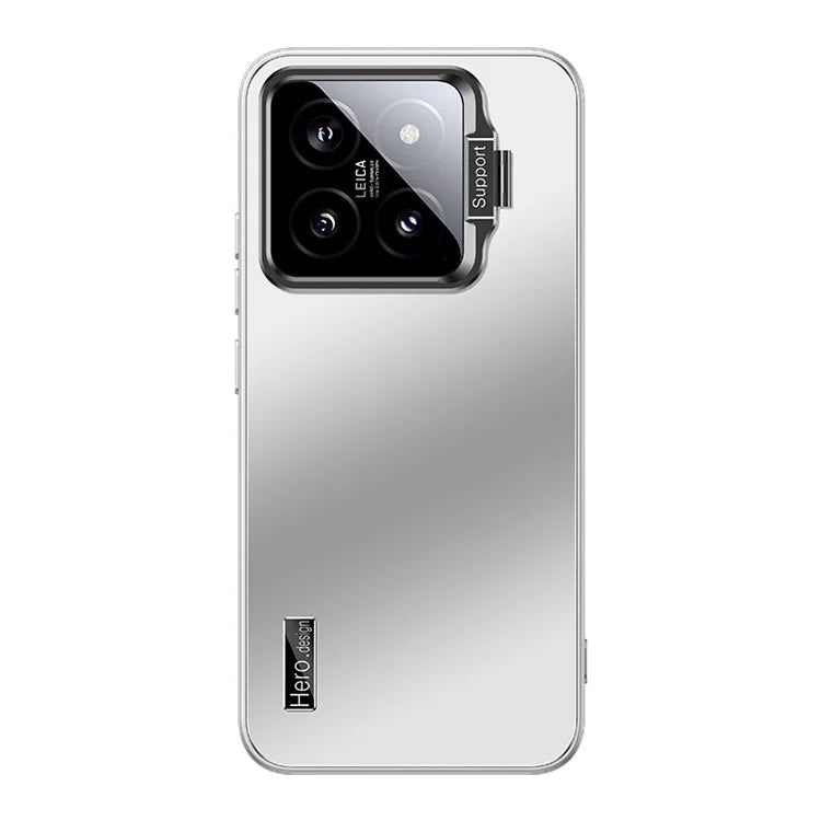 For Xiaomi 14 Case TPU+PC Anti-slip Phone Back Cover with Camera Lens Kickstand