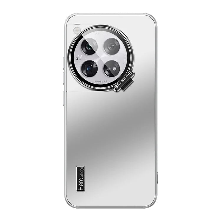 For OnePlus 12 5G Back Case with Lens Kickstand TPU+PC Phone Cover Protector