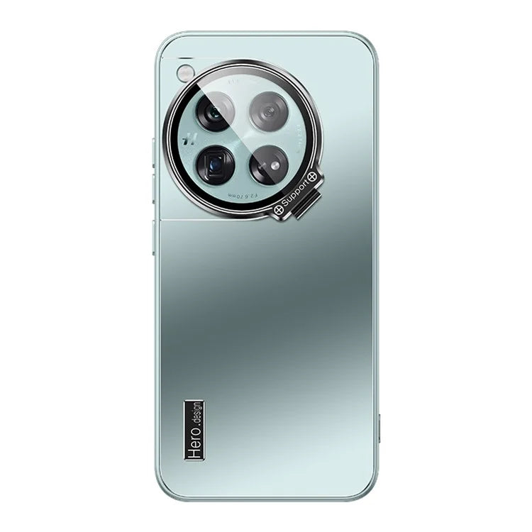 For OnePlus 12 5G Back Case with Lens Kickstand TPU+PC Phone Cover Protector