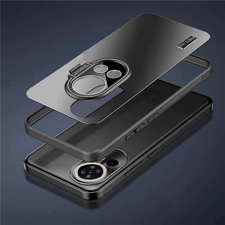 For Huawei nova 11 Pro Case Shockproof TPU+PC Back Cover with Lens Kickstand