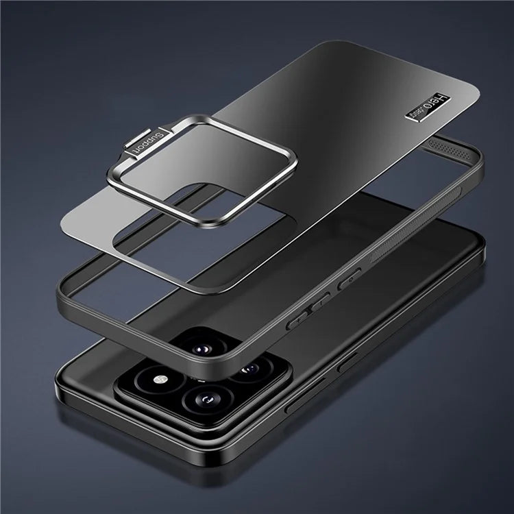 For Xiaomi 13 Back Cover with Lens Kickstand TPU+PC Phone Protective Case