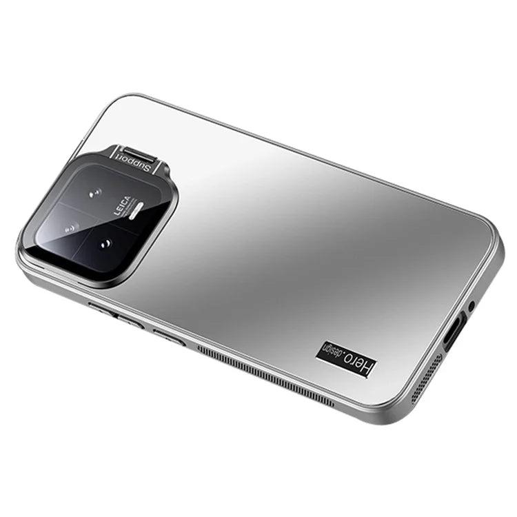 For Xiaomi 13 Back Cover with Lens Kickstand TPU+PC Phone Protective Case