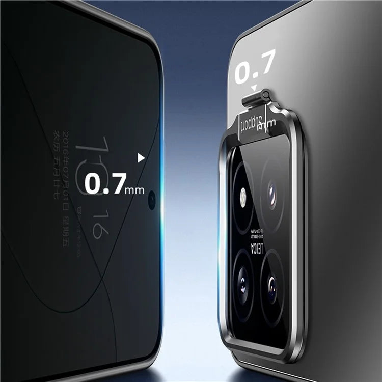 For Xiaomi 13 Back Cover with Lens Kickstand TPU+PC Phone Protective Case