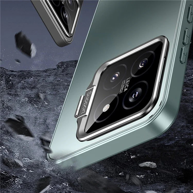 For Xiaomi 13 Pro 5G Back Case with Lens Kickstand TPU+PC Anti-scratch Phone Cover