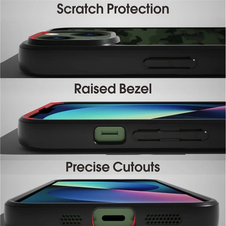 IBMRS For iPhone 13 Case TPU+PC Anti-slip Phone Back Cover