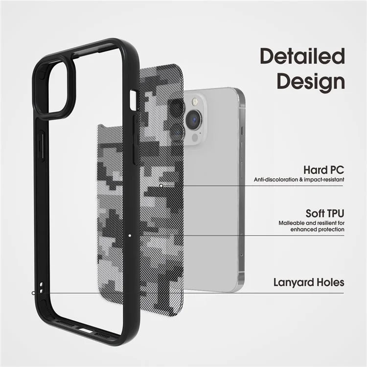 IBMRS For iPhone 13 Case TPU+PC Anti-slip Phone Back Cover