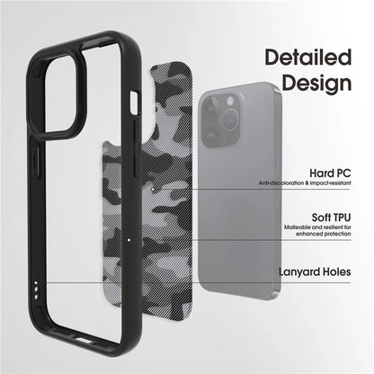 IBMRS For iPhone 14 Pro Max Case TPU+PC Anti-fingerprint Mobile Phone Cover