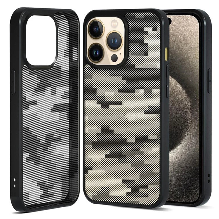 IBMRS For iPhone 15 Pro Max Back Case TPU+PC Anti-shock Phone Protective Cover