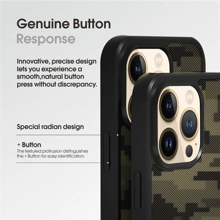 IBMRS For iPhone 15 Pro Case TPU+PC Anti-slip Shockproof Phone Back Cover