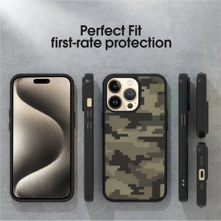 IBMRS For iPhone 15 Pro Case TPU+PC Anti-slip Shockproof Phone Back Cover