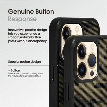 IBMRS For iPhone 15 Pro Case TPU+PC Anti-slip Shockproof Phone Back Cover