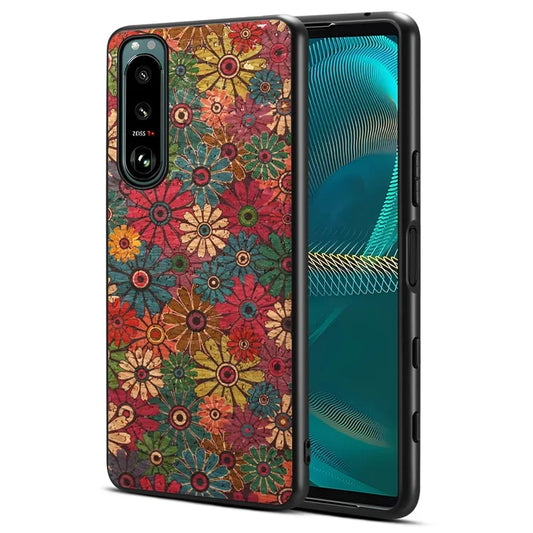 For Sony Xperia 5 III 5G Case Shock-Absorbing Phone Cover with Flower Pattern