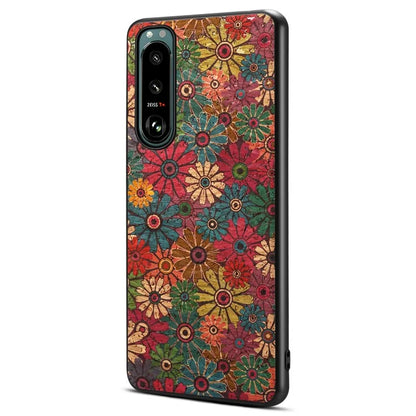 For Sony Xperia 5 III 5G Case Shock-Absorbing Phone Cover with Flower Pattern
