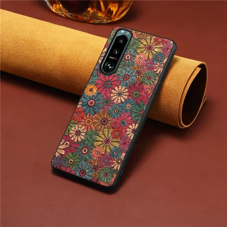 For Sony Xperia 5 III 5G Case Shock-Absorbing Phone Cover with Flower Pattern