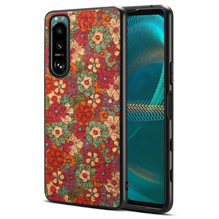 For Sony Xperia 5 III 5G Case Shock-Absorbing Phone Cover with Flower Pattern