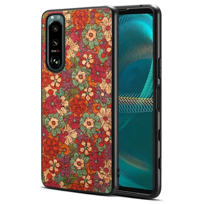 For Sony Xperia 5 III 5G Case Shock-Absorbing Phone Cover with Flower Pattern